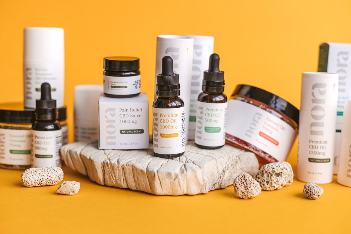 Selección de distintos formatos de productos CBD