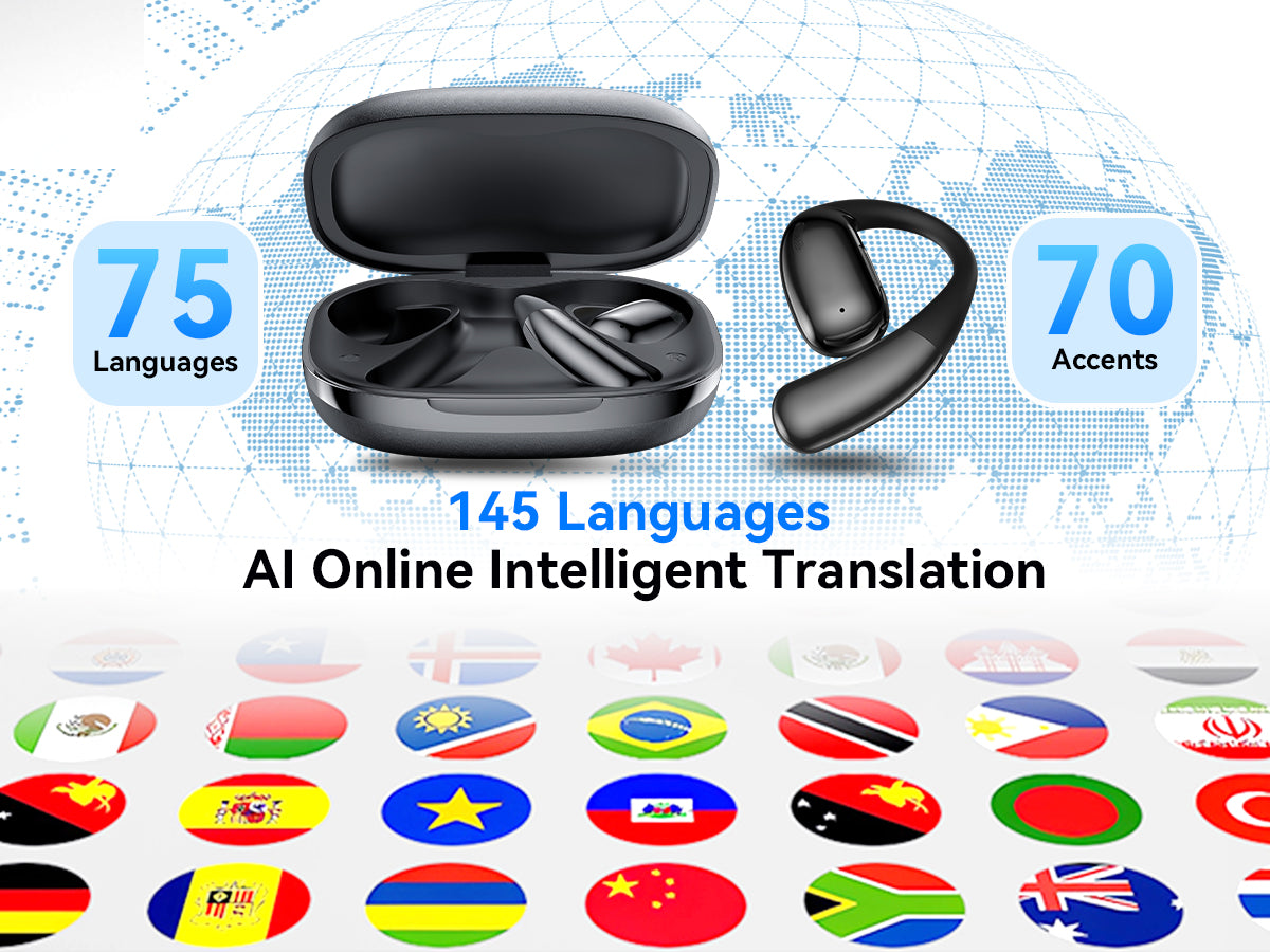 Auriculares Bluetooth traducción simultánea AI 140 idiomas