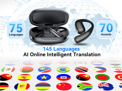 Auriculares Bluetooth traducción simultánea AI 140 idiomas