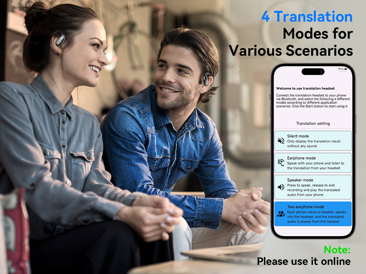 Auriculares Bluetooth traducción simultánea AI 140 idiomas