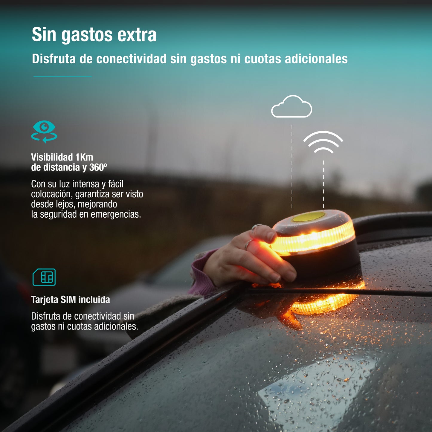 Luz emergencia V16 geolocalizada - DGT