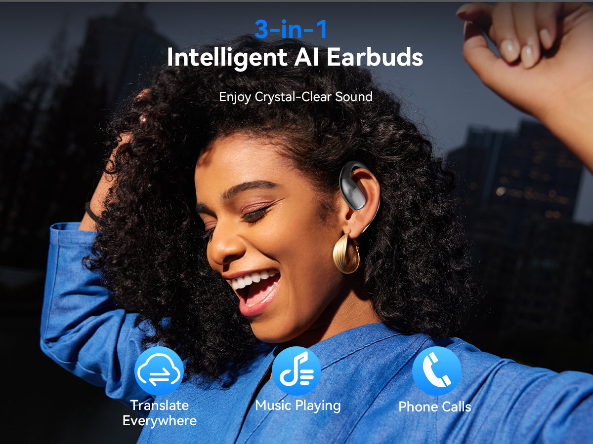 Auriculares Bluetooth traducción simultánea AI 140 idiomas