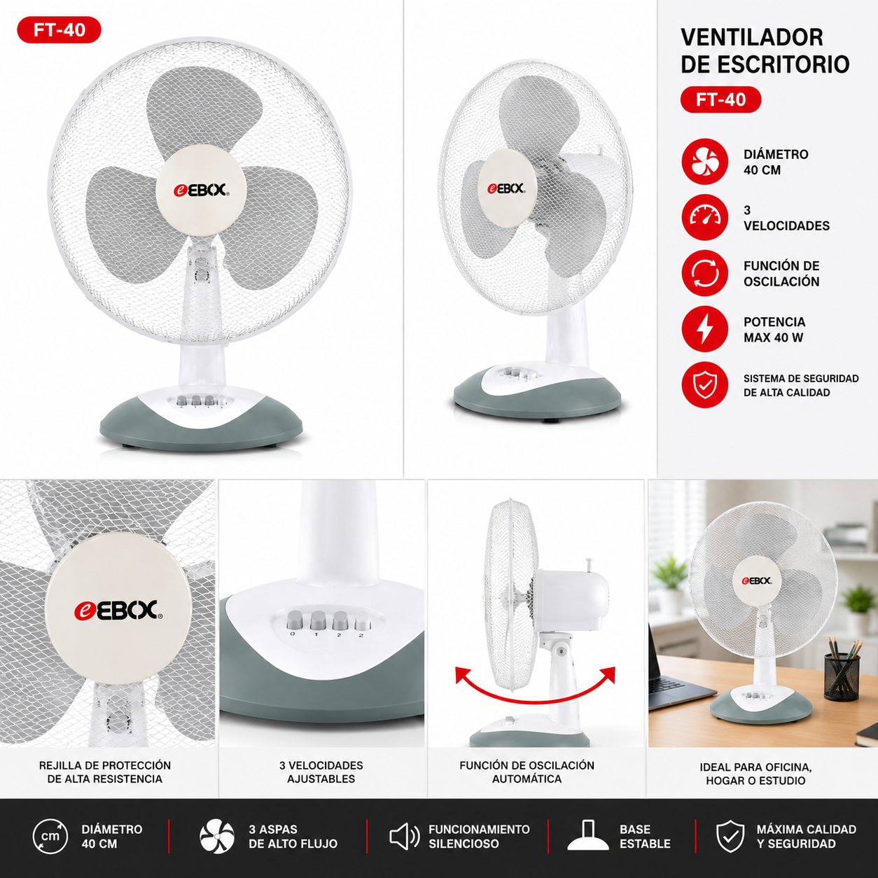 Ventilador de escritorio