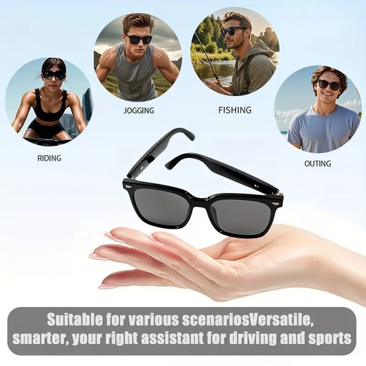 Gafas inteligentes de sol IA - Audio, traducción, asistente de voz, multifunción UF-12