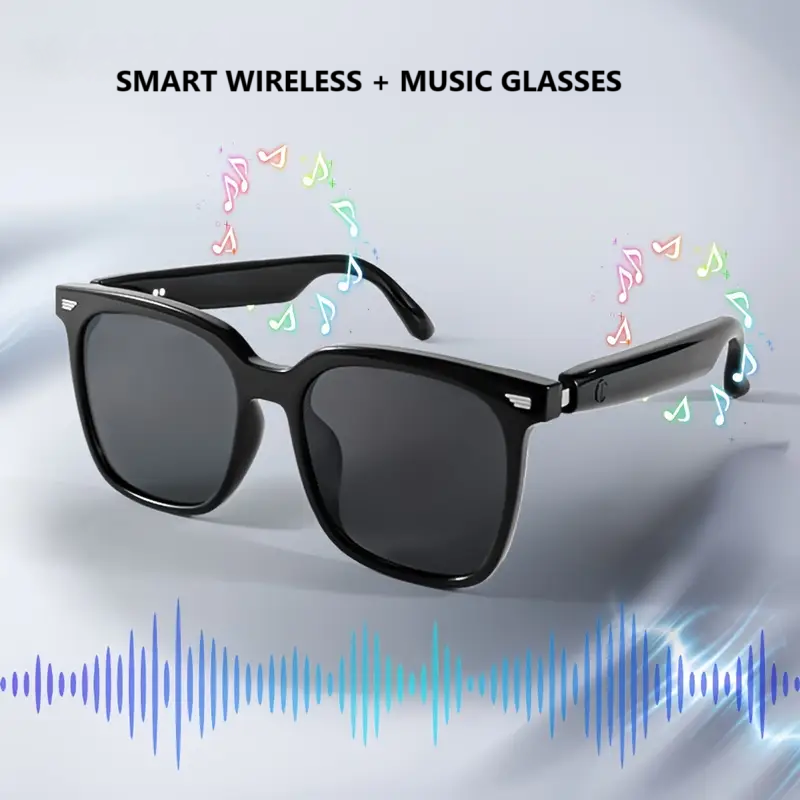 Gafas inteligentes de sol IA - Audio, traducción, asistente de voz, multifunción UF-12