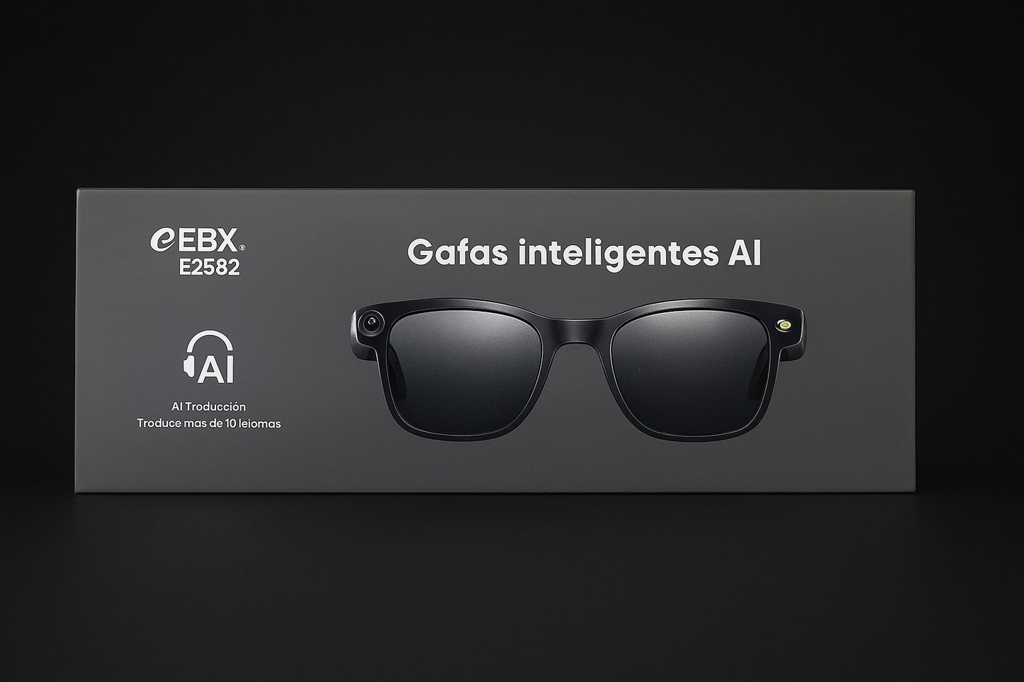 Gafas Inteligentes AI 4K Ultra HD EBOX – Cámara 8MP, Video, Traducción IA y Música Bluetooth